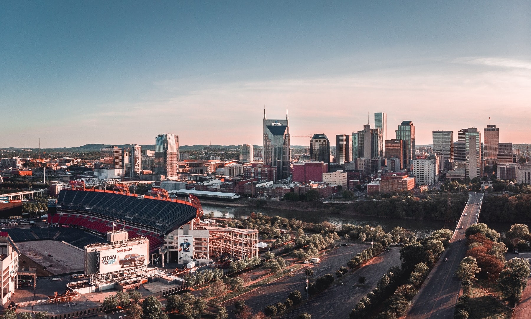 Nashville skyline view