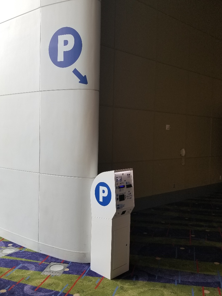 Pay station for ticket parking.