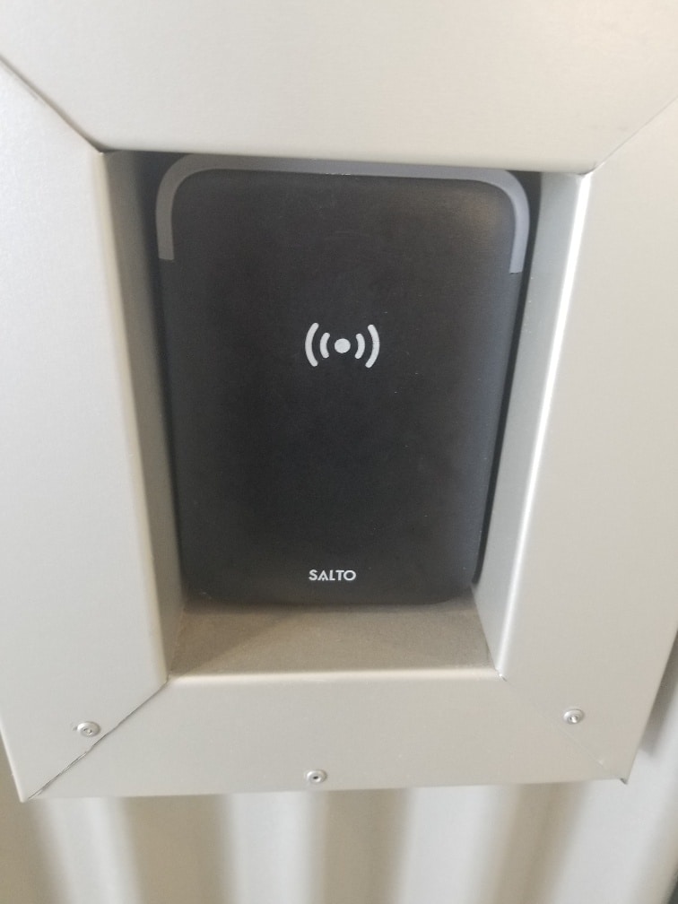 Cardless entry scanner used to gain access to secure areas.