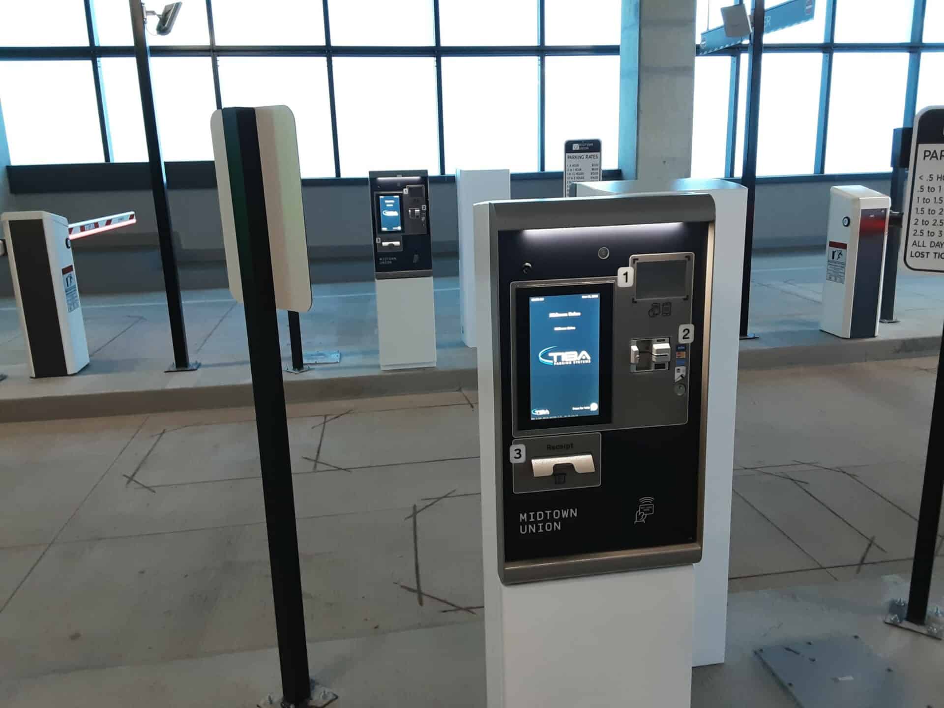 Secure parking ticket meter pay stations.
