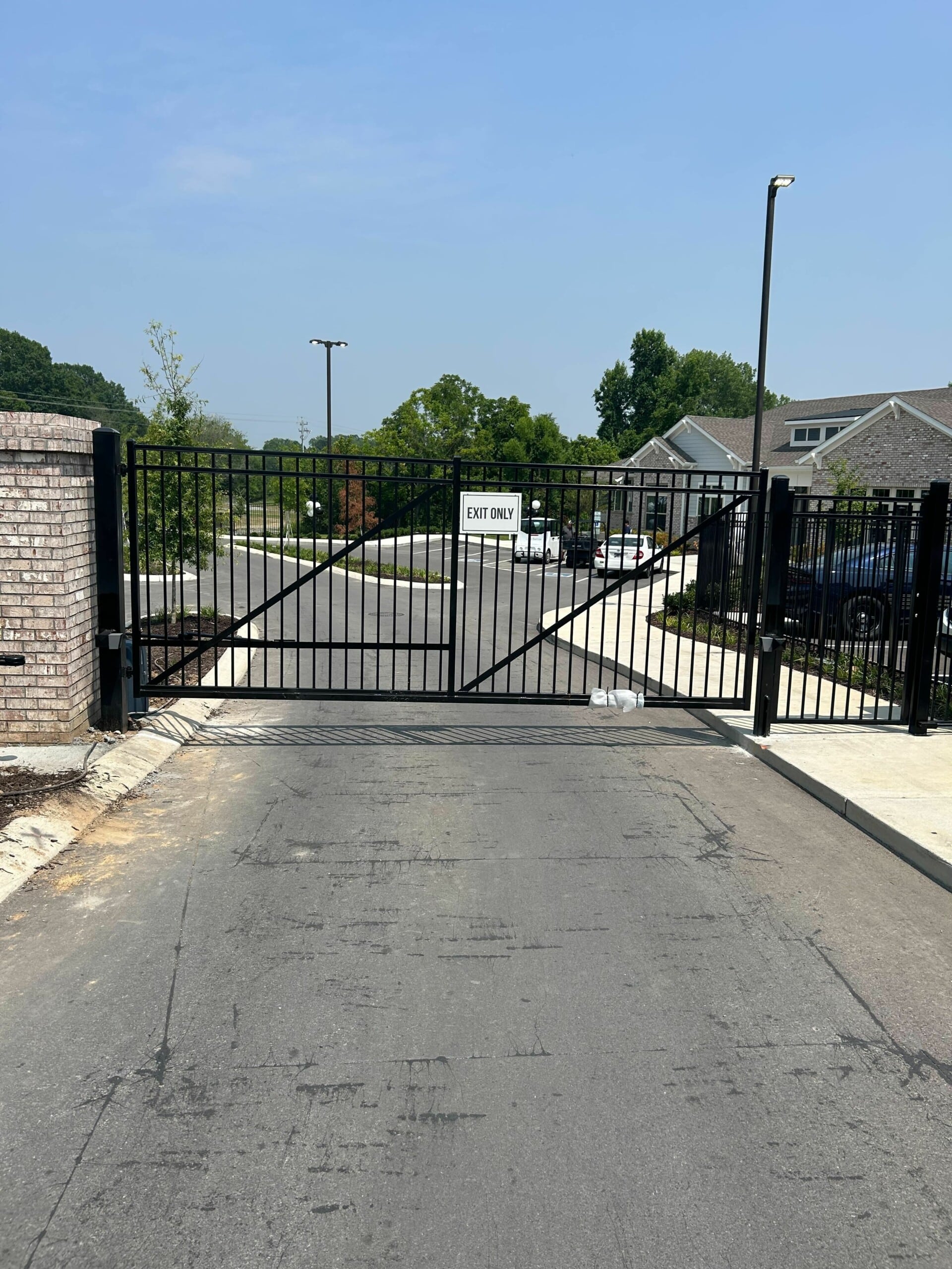 Entry access control gate installed at apartments by Guardian.