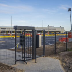 Turnstile access control entry onto business property.