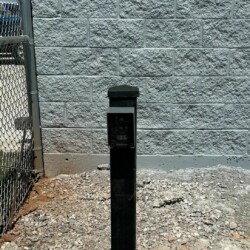 Touchless entry system outside of industrial gated perimeter.