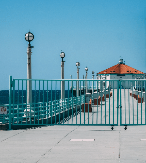 secure gated access on the beach