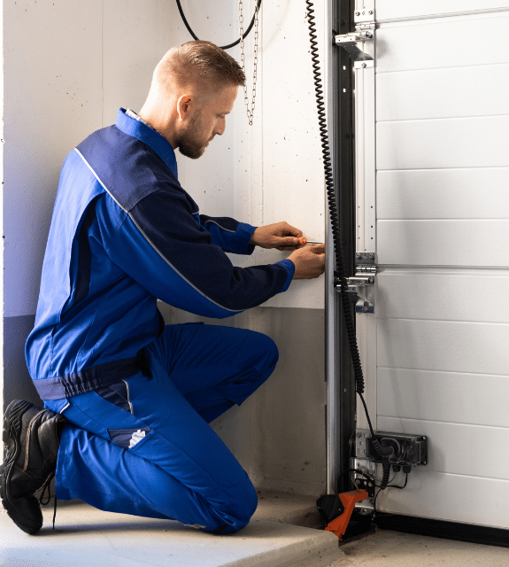 guardian working on overhead door